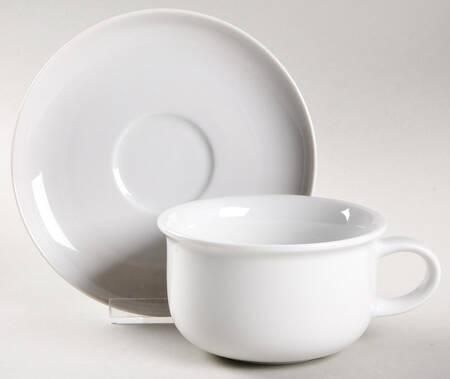 Hobby White Flat Cup & Saucer Set