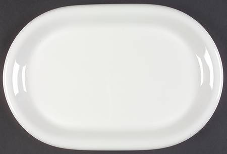Hobby White 14" Oval Serving Platter by Arzberg