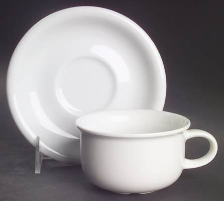 Hobby White Flat Cup & Saucer Set