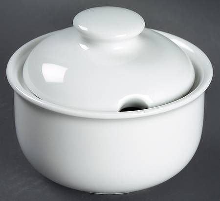 Hobby White Sugar Bowl & Lid