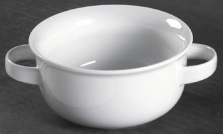 Hobby White Flat Cream Soup Bowl