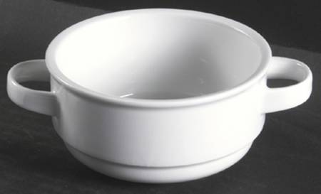 Hobby White Flat Cream Soup Bowl