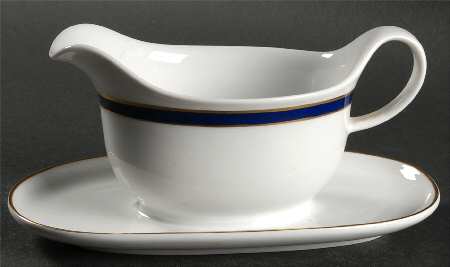 Kobalt Gravy Boat with Attached Underplate