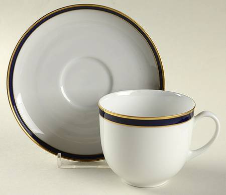 Kobalt Flat Cup & Saucer Set
