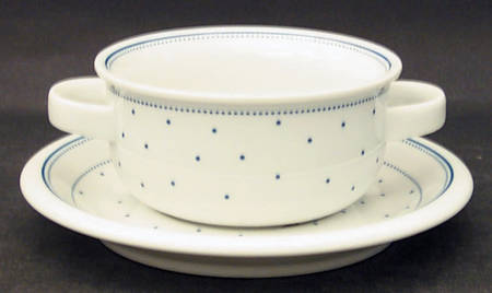 Lagune Flat Cream Soup Bowl & Saucer Set