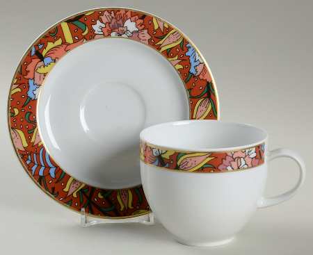 Latin Footed Cup & Saucer Set