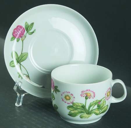 Meadow Flowers Flat Cup & Saucer Set