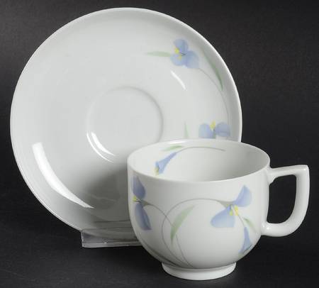 Midnight Flat Cup & Saucer Set