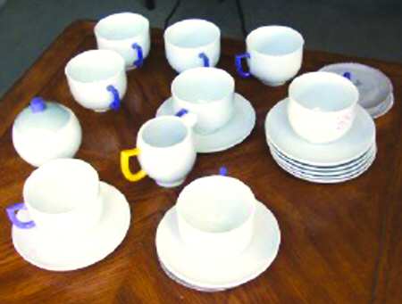 Modern Art Flat Cup & Saucer Set