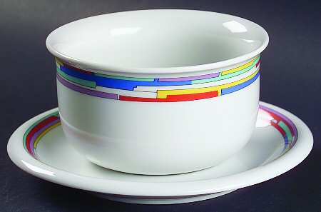 Rainbow Gravy Boat & Underplate