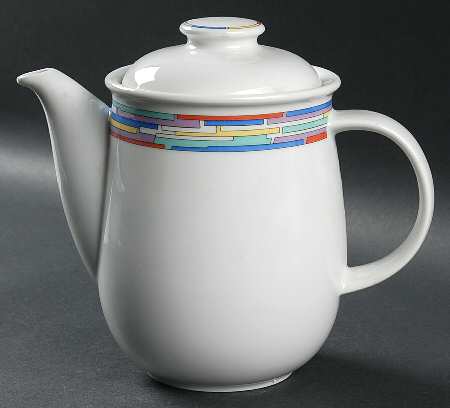 Rainbow Coffee Pot & Lid