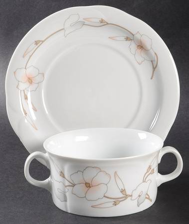 Rhodos Flat Cream Soup Bowl & Saucer Set