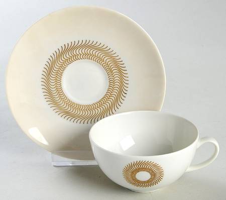Roulette Flat Demitasse Cup & Saucer Set