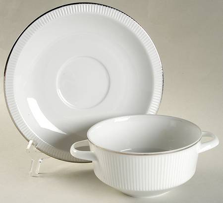 Sparta Secunda Flat Cream Soup Bowl & Saucer Set