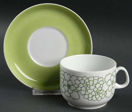 Springtime Flat Cup & Saucer Set