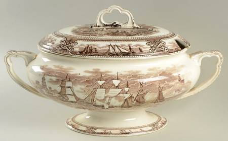 American Marine Brown Oval Tureen & Lid
