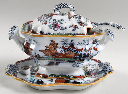 B9447 Sauce Boat & Lid & Underplate & Ladle
