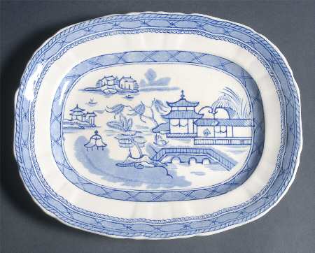 Real Old Canton 11" Oval Serving Platter