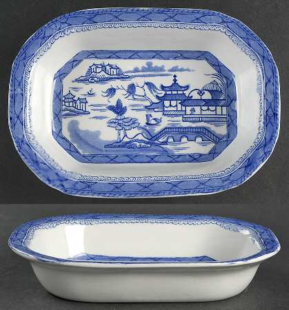 Real Old Canton 9" Oval Vegetable Bowl