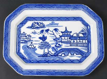 Real Old Canton 15" Oval Serving Platter