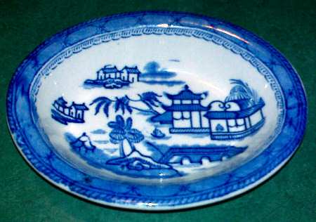 Real Old Canton Oval Fruit/Dessert Bowl