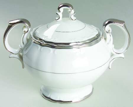 Empress White Sugar Bowl & Lid