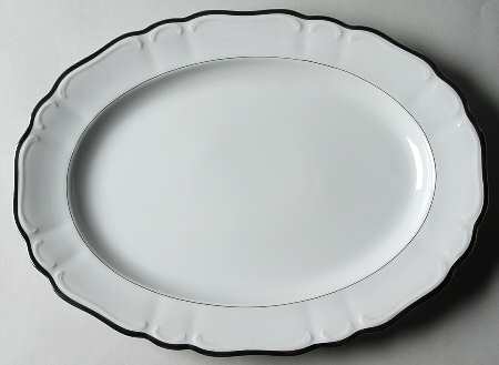 Empress White 14" Oval Serving Platter