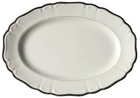 Empress White 12" Oval Serving Platter