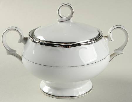 Empress White Sugar Bowl & Lid