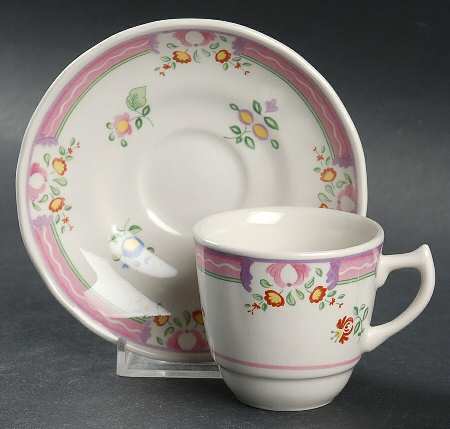 Alice Flat Demitasse Cup & Saucer Set