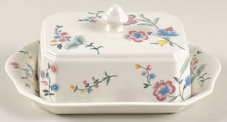Chinese Silk Square Covered Butter