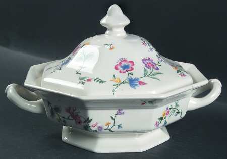 Chinese Silk Octagonal Covered Vegetable