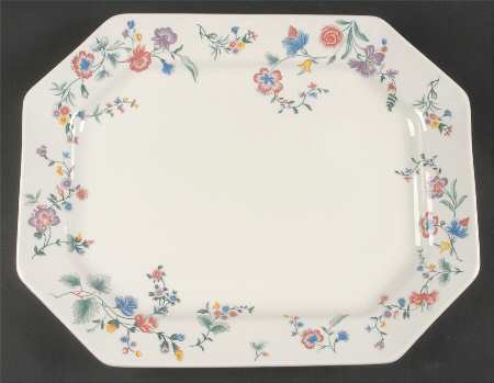 Chinese Silk 15" Oval Serving Platter