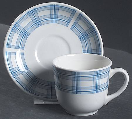 Croquet Flat Cup & Saucer Set