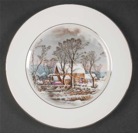 Currier & Ives (Smooth) Salad Plate