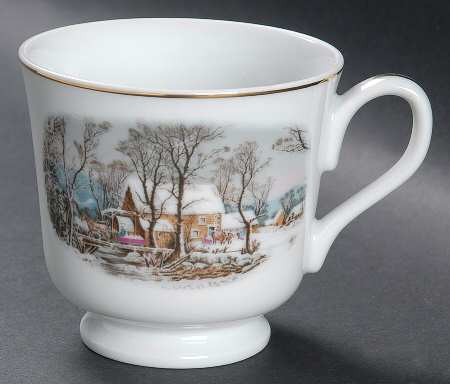 Currier & Ives (Smooth) Footed Cup