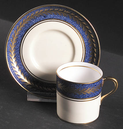 1846 (Powder Blue Band Flat Demitasse Cup & Saucer Set
