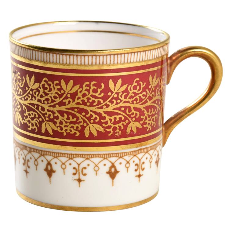 7098 Maroon Flat Demitasse Cup