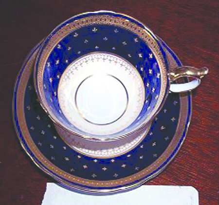 7494R (Cobalt & Gold) Footed Cup & Saucer Set