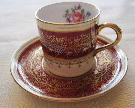 7741 (Red) Flat Demitasse Cup & Saucer Set