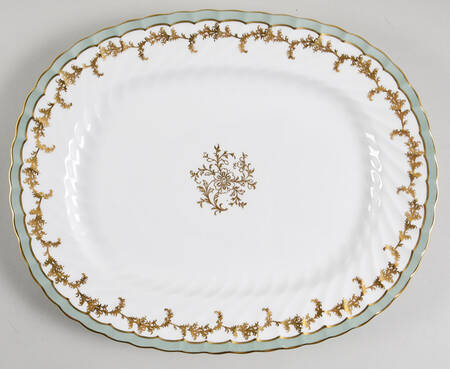 8155 Green 13" Oval Serving Platter