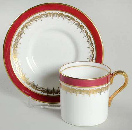 Ambassador Maroone Flat Demitasse Cup & Saucer Set