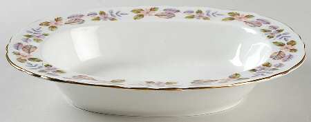 April Rose 10" Oval Vegetable Bowl