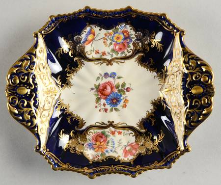 Aristocrat Cobalt Blue 6" Handled Square Bon Bon