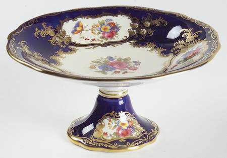 Aristocrat Cobalt Blue Round Compote (Height X Width)