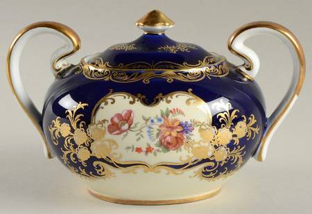 Aristocrat Cobalt Blue Sugar Bowl & Lid