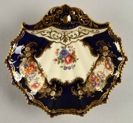 Aristocrat Cobalt Blue Small Shell Shaped Dish