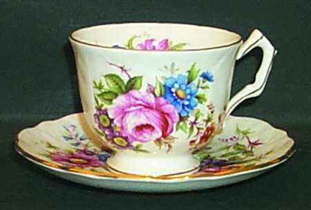 Aynsley Spray Footed Cup & Saucer Set