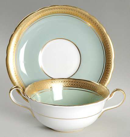 Berkeley (Scalloped) Flat Cream Soup Bowl & Saucer Set
