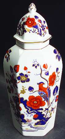 Bird of Paradise Large Hexagonal Ginger Jar & Lid